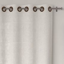 Rideau à oeillets lin coton 135x250 cm lino blanc, par Soleil d'Ocre