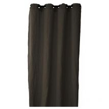 Vent Du Sud - Rideau à œillets 'Sonate' 140 x 280 cm 100% Lin lavé Café