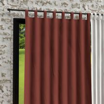 Rideau à pattes en microfibre lavée 135x250 BOHEME brique, par Soleil d'Ocre