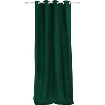 Homemaison - Rideau thermique aspect velours Galena - 140x260cm - Vert foncé