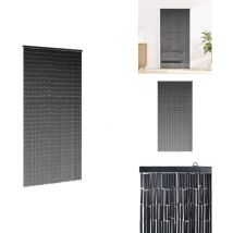 Rideau anti-insectes gris foncé 90x220 cm bambou - Rideau De Porte - Rideaux De Porte - Rideau Anti-mouches - Moustiquaire