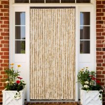 Rideau anti-mouches beige 100x230 cm chenille
