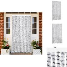 Rideau anti-mouches gris clair et gris foncé 100x200cm chenille - Rideau Anti-moustique - Rideau Insecte - Protection Contre Les Insectes - Rideau