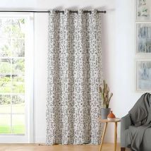 Rideau motif aztèque Mescal - 140x240cm - Noir