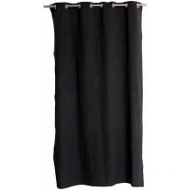 Rideau 8 oeillets 135x240 dune coton recyclé coloris gris fonce
