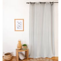 Rideau d'ameublement en gaze de coton Gris clair 135x240 cm - Gris clair