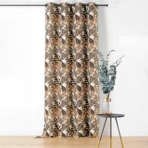 Rideau d'ameublement motifs feuillages 'Isis' 140x250cm - 140x250cm - Blanc