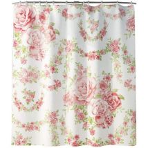 Rideau de douche 150180cm Rideau de douche floral Rideau de douche imperméable à imprimé rose Rideau de douche moderne Salle de bain Lavable en