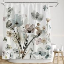 Rideau de douche 180 180cm rideau de douche Floral crème Floral plantes feuilles rideau de douche set bohème plante ferme salle de bains rideau
