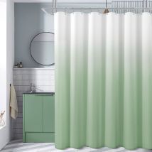 Linghhang - Rideau de douche 180 x 180 cm rideau de douche vert rideau de douche en polyester imprimé imperméable