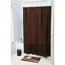 Rideau de douche 180x200 uni Madeinnature Camel.