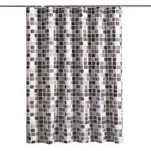 Rideau de douche anti-moisissure, rideau de douche 180x200 cm, rideau de douche en tissu polyester, rideau de bain imperméable, lavable en machine,