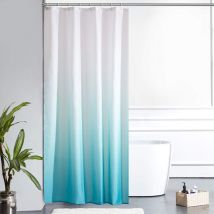 Anti-Schimmel Duschvorhang Waschbar Stoff 120x200cm Lang Wasserdicht Polyester Bad Vorhang mit
