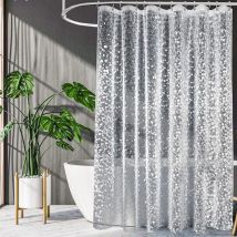 Rideau de douche de salle de bain Rideau de douche imprimé Rideau de douche transparent Rideau de salle de bain Rideau de séparation de toilettes Pas