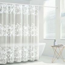 Rideau de douche en dentelle, rideau de douche transparent, rideau de douche transparent avec motif rideau de salle de bain imprimé rideau de