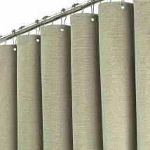 Lablanc - Rideau de douche en tissu Stall Tan, 90x180CM ensemble de rideaux de douche en tissu résistant texturé en lin avec crochets, rideaux de