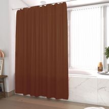 Rideau uni et lesté Marron chocolat 180x200 cm