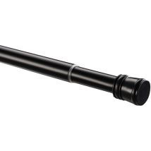Rideau de douche, extensible de 140 à 260 cm, noir