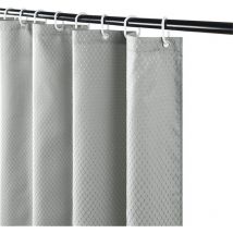 Jn.songs - Rideau de Douche Gaufre Anti Moisissure Rideaux Baignoire Lavable Épais Tissu Polyester Imperméable Gris Clair - 100x200CM