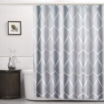 Galozzoit - Rideau de douche imperméable en polyester avec treillis et séchage rapide, ourlet lesté, rideau de douche salle de bain durable et