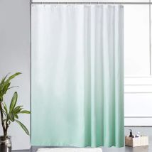 Rideau de douche ombré, rideau de douche en tissu dégradé, rideaux de salle de bain texturés, ensemble de douche avec crochets, hydrofuge et lavable