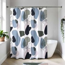 Rideau de douche peva 180x180 cm - flowers Tendance