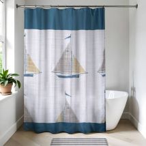 Rideau de douche polyester 180x200 cm - manureva bateau Tendance