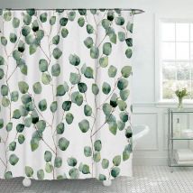 Serbia - Rideau de douche, rideau de douche anti-moisissure et imperméable, avec 12 anneaux de rideau de douche, rideau de douche en polyester