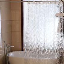 Jn.songs - Rideau de Douche Transparent Anti-Moisissure Imperméable avec Crochets Antirouilles pour Baignoire Douche Salle de Bain - 180CMx200CM