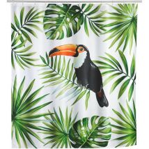 Rideau de douche tropical Toucan - Polyester - 180 x 200 cm