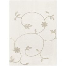 Rideau de Fenêtre Couple 2 pcs Porte Intérieure Tissu semi-transparent Fleurs Gris Tourterelle - 60x240 cm