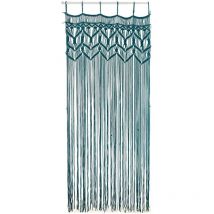 Rideau de fils a passants 90 x 200 cm Macramea bleu