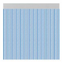 Acudam - Rideau Brescia Bleu Portes Extérieures Pvc Aluminium 90 X 210 Cm