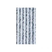Rideau de porte chenilles gris / blanc pour caravane et camping-car