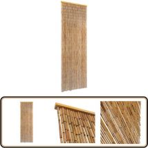 Rideau de porte contre insectes Bambou 56 x 185 cm - Rideau De Porte - Moustiquaire - Rideau Anti-insectes - Bambou - Décoration Intérieure