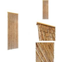Rideau de porte contre insectes Bambou 56 x 185 cm - Rideau De Porte - Moustiquaire - Rideau Anti-insectes - Bambou - Décoration Intérieure