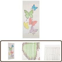 Rideau de porte contre insectes Bambou 90 x 200 cm - Rideau Anti-moustique - Rideau En Bambou - Protection Contre Les Insectes - Intimité Maison