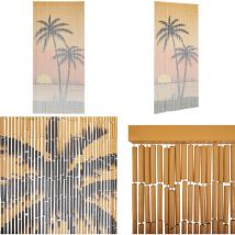Rideau de porte contre insectes Bambou 90 x 200 cm - Rideau Anti-moustique - Rideau En Bambou - Protection Contre Les Insectes - Intimité Maison