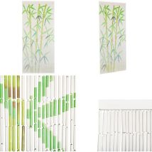 Rideau de porte contre insectes Bambou 90 x 200 cm - Rideau Anti-moustique - Rideau En Bambou - Protection Contre Les Insectes - Intimité Maison