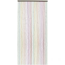 Rideau de porte en perles de bois coloré
