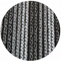 La Tenda - Rideau de porte en pvc noir et gris Arezzo 90x210 cm