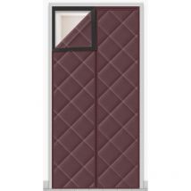 Rideau de porte isolant magnétique, protection contre le froid, blocage de la lumière, isolation phonique, 100x220cm (marron)