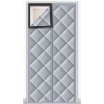 Rideau de porte isolant magnétique, protection contre le froid, blocage de la lumière et isolation phonique, 90x210cm (gris)