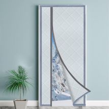 Rideau de Porte Isolant Thermique 90x210cm, Fillis Rideau Magnétique de Protection Thermique en cuir PU Isolé Rideau Coupe-vent épais Couverture de