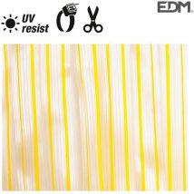 Rideau de porte lanières en plastique jaune - transparente 90x210cm 32 lanières EDM