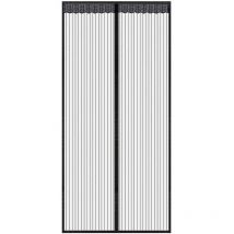 Ugreat - Rideau de porte magnétique noir en 120x210 cm pour portes fenêtres Anti Moustiques Mouches