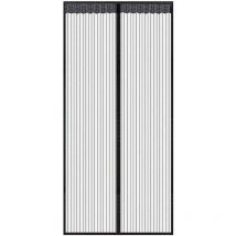 Basetbl - Rideau de porte magnétique noir en 120x210 cm pour portes fenêtres Anti Moustiques Mouches - RWMoustiquaire de fenêtre