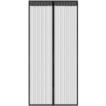 Rideau de porte magnétique noir en 120x210 cm pour portes fenêtres Anti Moustiques Mouches - RWMoustiquaire de fenêtre.. Debuns