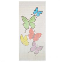 Rideau de porte Moustiquaire de Porte contre insectes Bambou 90 x 200 cm