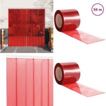 Rideau de porte rouge 200 mmx1,6 mm 50 m pvc - Rideau De Porte - Rideau Pvc - Isolation Thermique - Protection Contre Les Nuisibles - Rideau